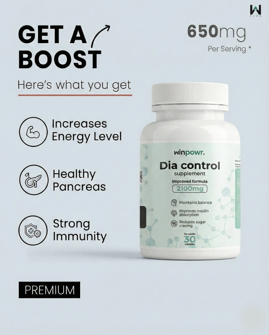 Winpowr's DiaControl – Natural Blood Sugar & Glucose Management