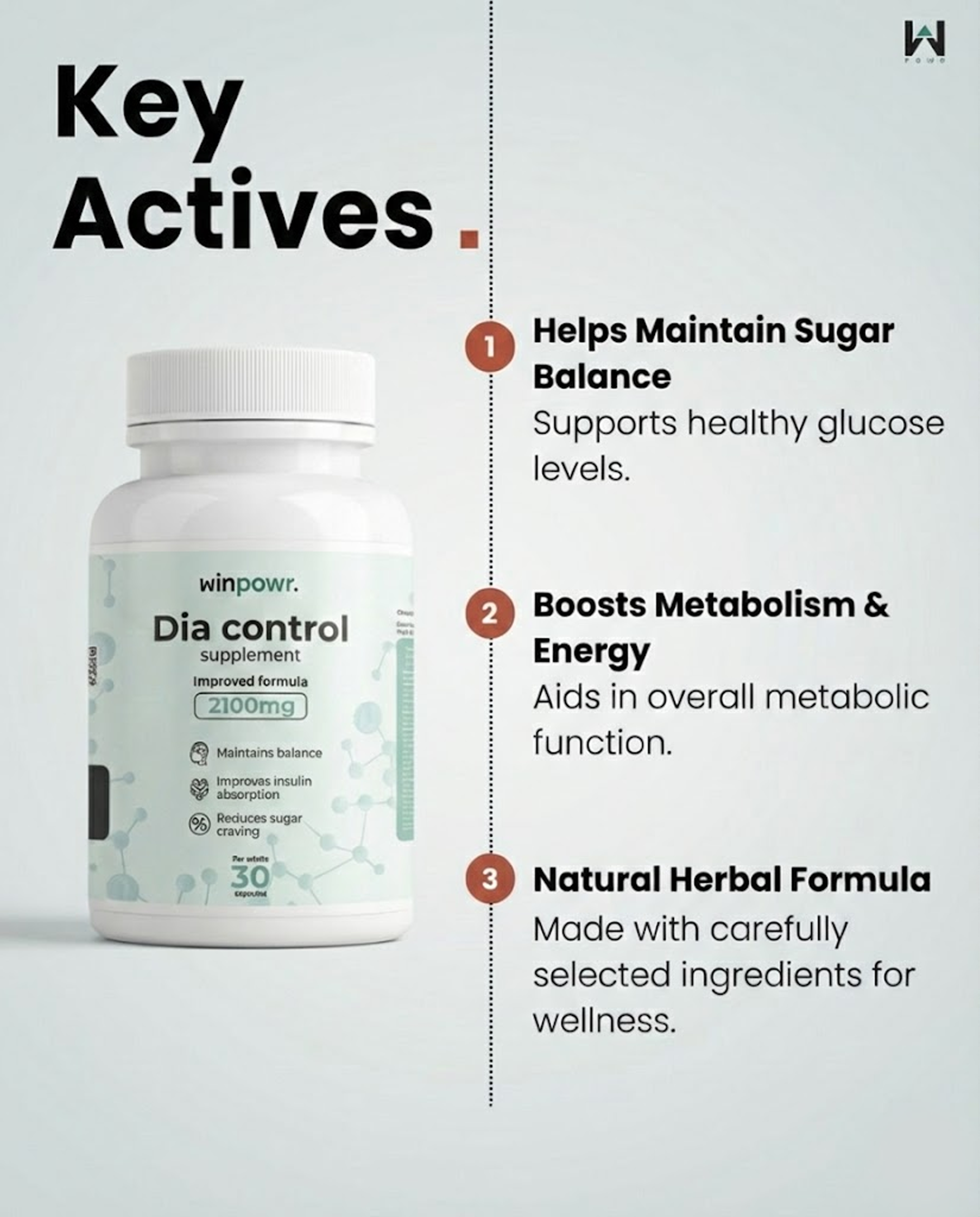 Winpowr's DiaControl – Natural Blood Sugar & Glucose Management